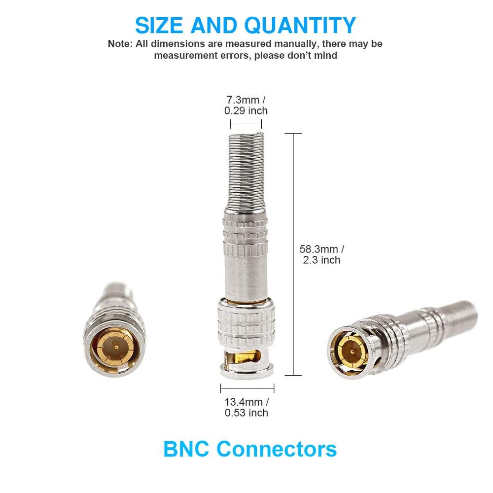 BNC Male Connector for Coaxial cable KX6-KX7 RG59